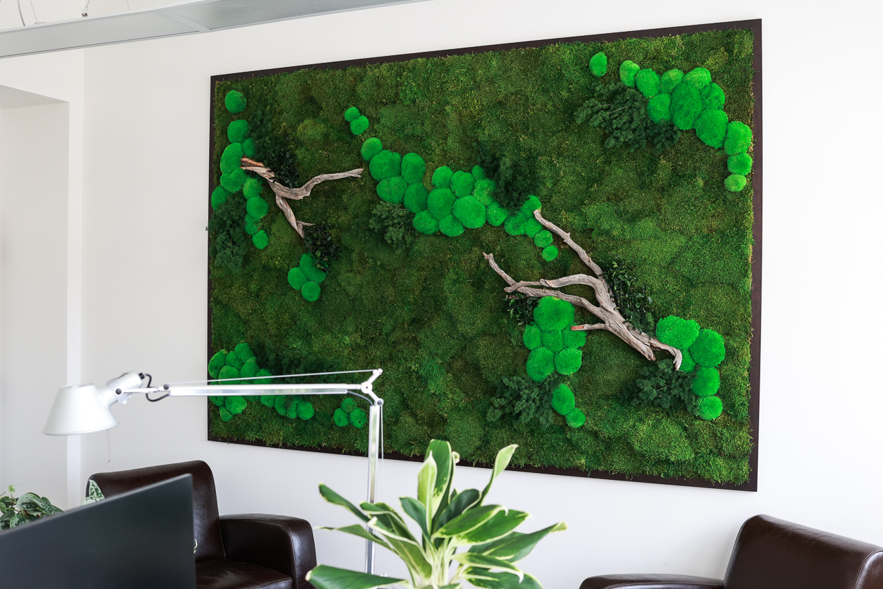 Moss pictures in Bubenska Office Centre